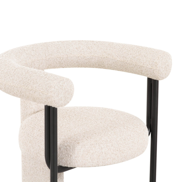 Synn Black Performance Boucle Dining Chair