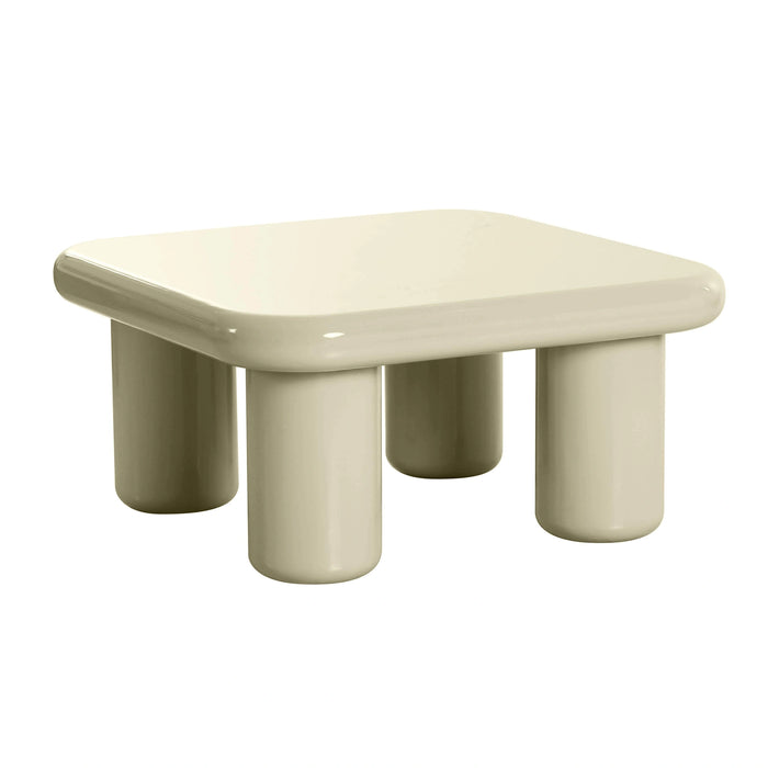 Memphis 33.5" Glossy Square Coffee Table