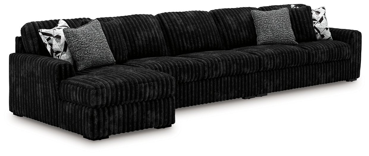 Midnight-Madness Sectional with Chaise - Dream Home Furniture & Mattress (Waite Park, MN)