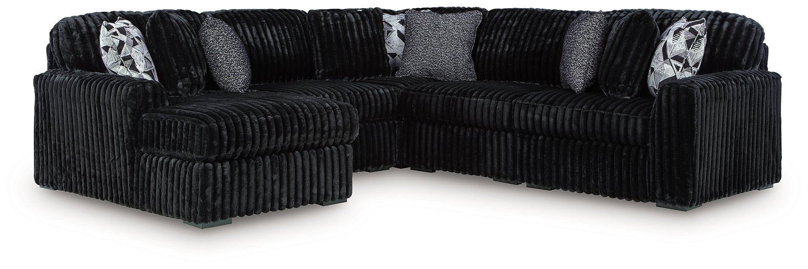 Midnight-Madness Sectional with Chaise - Dream Home Furniture & Mattress (Waite Park, MN)