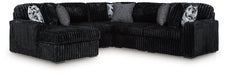 Midnight-Madness Sectional with Chaise - Dream Home Furniture & Mattress (Waite Park, MN)