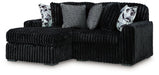 Midnight-Madness Sectional with Chaise - Dream Home Furniture & Mattress (Waite Park, MN)