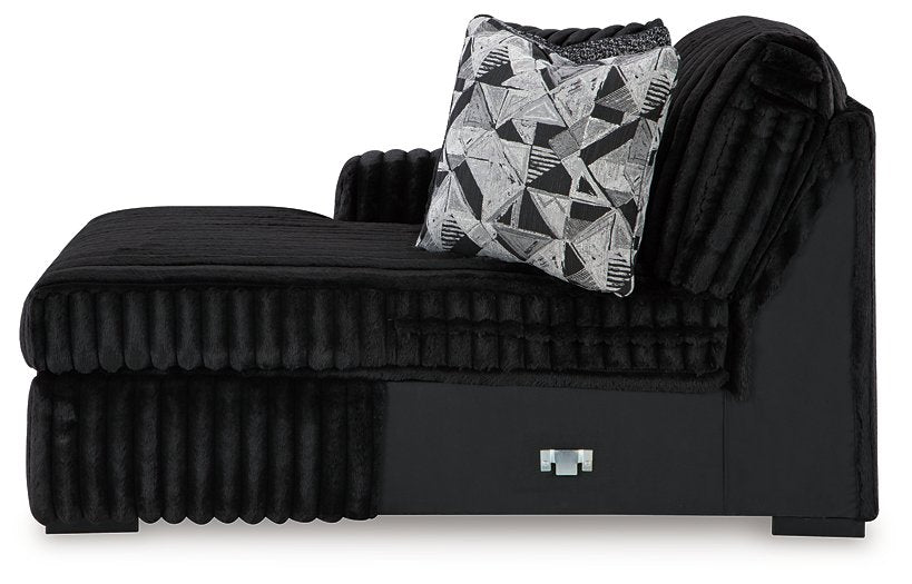 Midnight-Madness Sectional with Chaise - Dream Home Furniture & Mattress (Waite Park, MN)