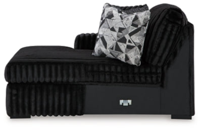 Midnight-Madness Sectional Sofa with Chaise - Dream Home Furniture & Mattress (Waite Park, MN)