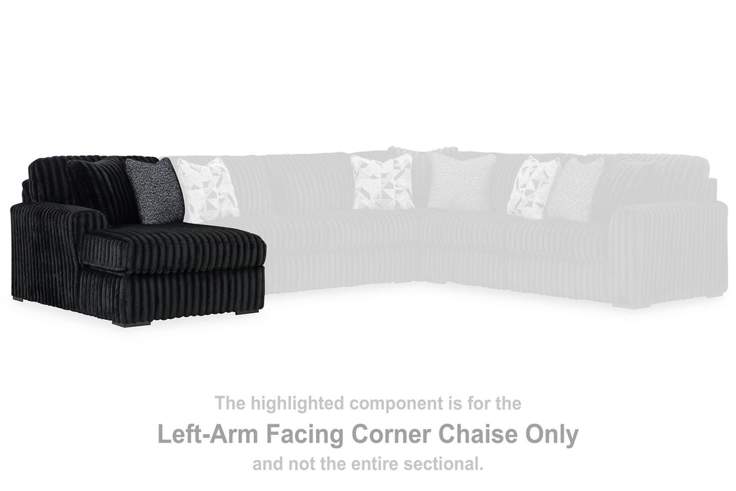 Midnight-Madness Sectional with Chaise - Dream Home Furniture & Mattress (Waite Park, MN)