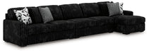 Midnight-Madness Sectional with Chaise - Dream Home Furniture & Mattress (Waite Park, MN)