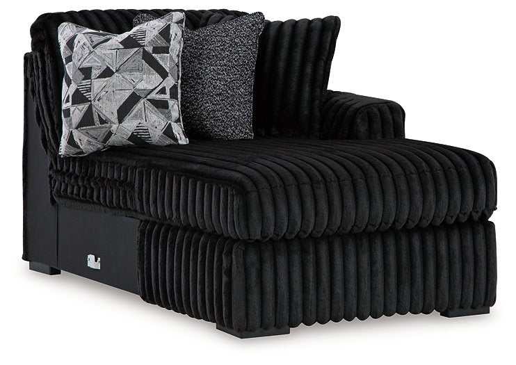 Midnight-Madness Sectional with Chaise - Dream Home Furniture & Mattress (Waite Park, MN)