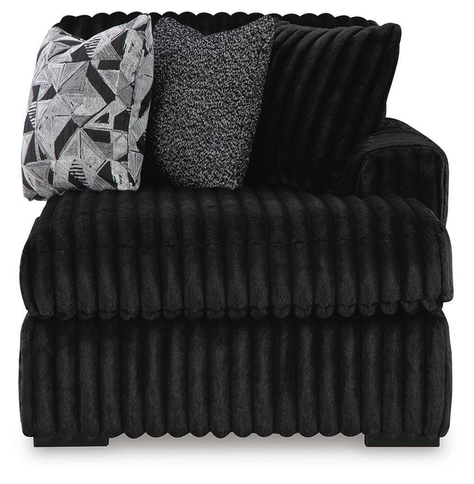 Midnight-Madness Sectional with Chaise - Dream Home Furniture & Mattress (Waite Park, MN)