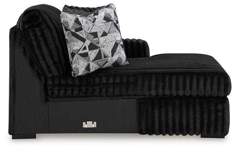 Midnight-Madness Sectional with Chaise - Dream Home Furniture & Mattress (Waite Park, MN)