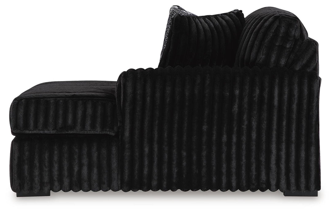 Midnight-Madness Sectional with Chaise - Dream Home Furniture & Mattress (Waite Park, MN)