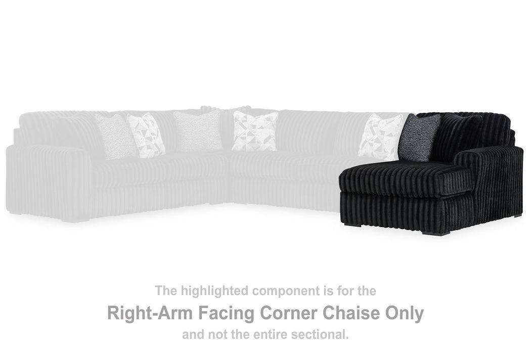 Midnight-Madness Sectional with Chaise - Dream Home Furniture & Mattress (Waite Park, MN)