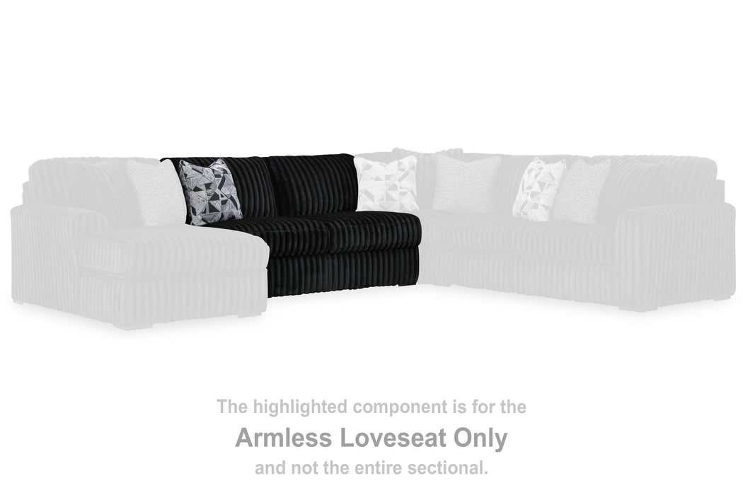 Midnight-Madness Sectional with Chaise - Dream Home Furniture & Mattress (Waite Park, MN)