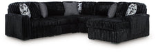 Midnight-Madness Sectional with Chaise - Dream Home Furniture & Mattress (Waite Park, MN)