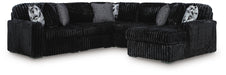 Midnight-Madness Sectional with Chaise - Dream Home Furniture & Mattress (Waite Park, MN)