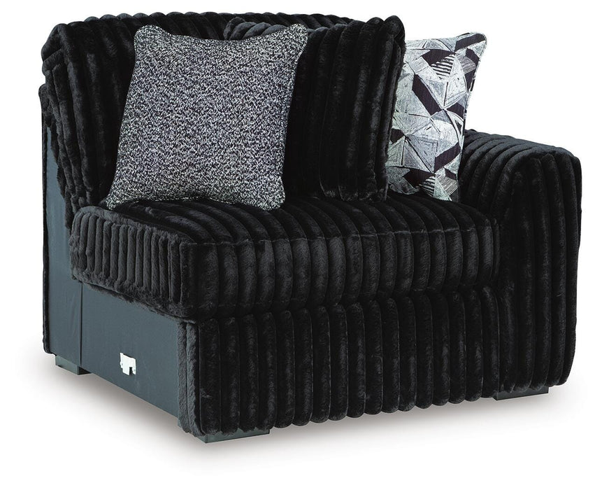 Midnight-Madness Sectional with Chaise - Dream Home Furniture & Mattress (Waite Park, MN)