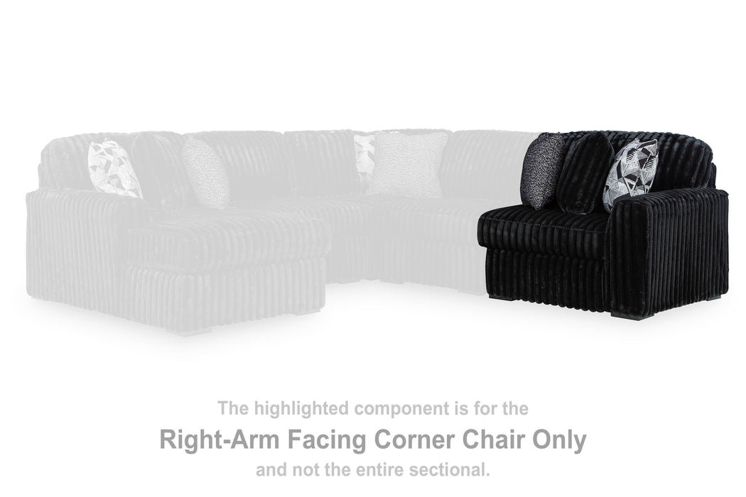 Midnight-Madness Sectional with Chaise - Dream Home Furniture & Mattress (Waite Park, MN)