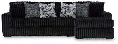 Midnight-Madness Sectional Sofa with Chaise - Dream Home Furniture & Mattress (Waite Park, MN)