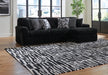 Midnight-Madness Sectional Sofa with Chaise - Dream Home Furniture & Mattress (Waite Park, MN)
