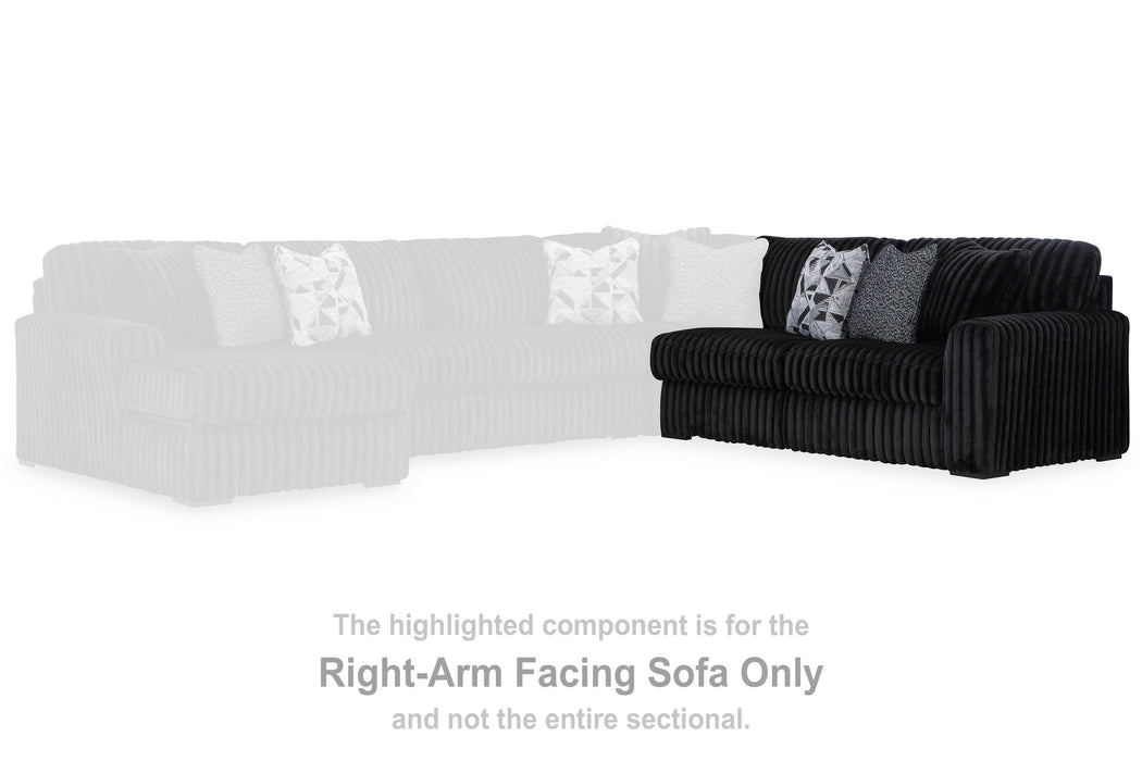 Midnight-Madness Sectional with Chaise - Dream Home Furniture & Mattress (Waite Park, MN)