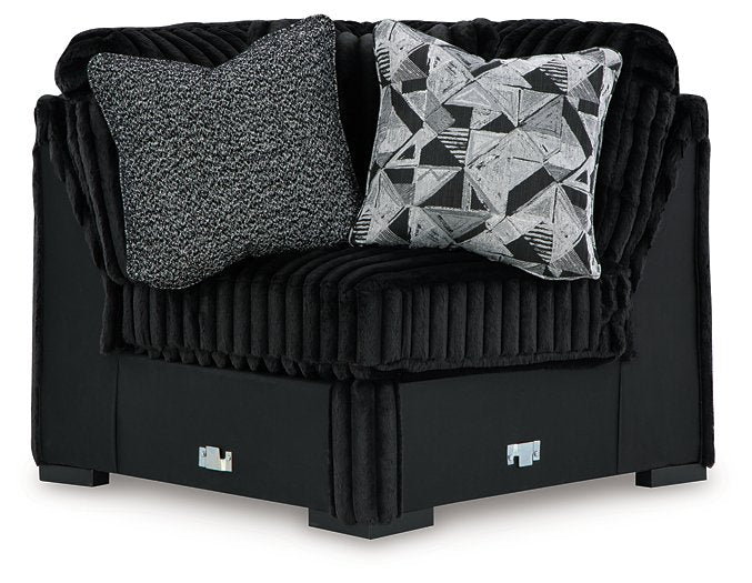 Midnight-Madness Sectional with Chaise - Dream Home Furniture & Mattress (Waite Park, MN)