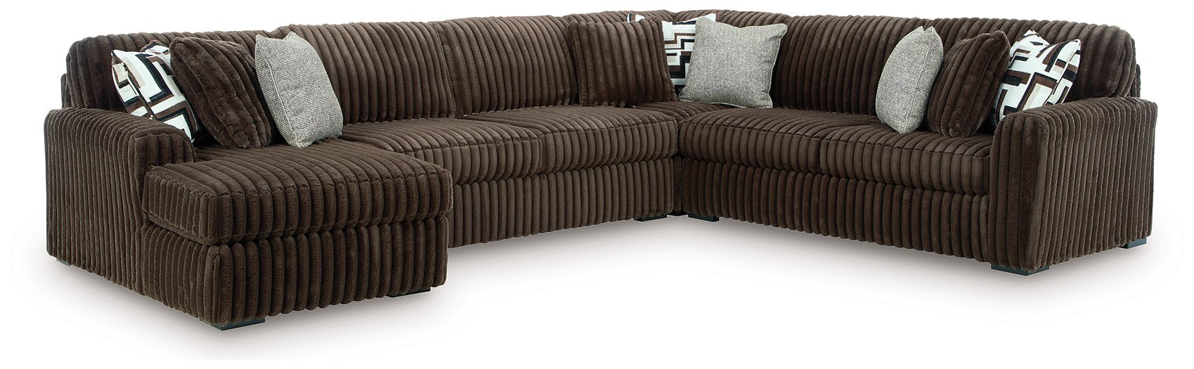 Midnight-Madness Sectional with Chaise - Dream Home Furniture & Mattress (Waite Park, MN)