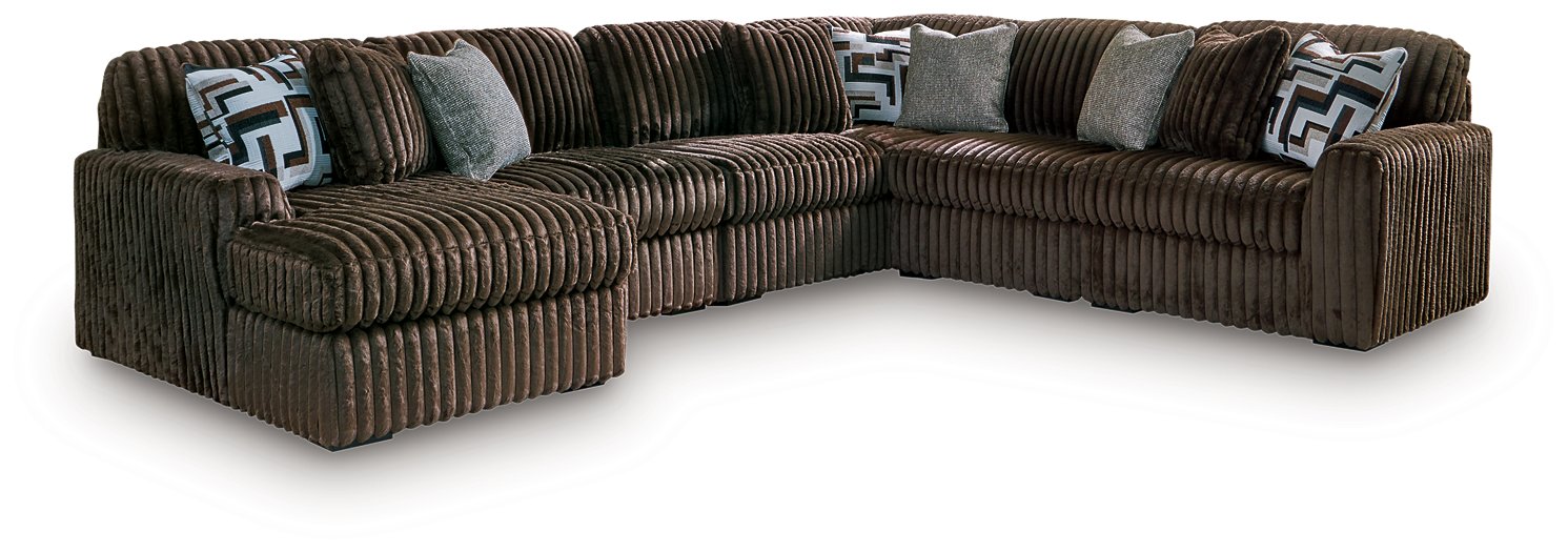 Midnight-Madness Sectional with Chaise - Dream Home Furniture & Mattress (Waite Park, MN)