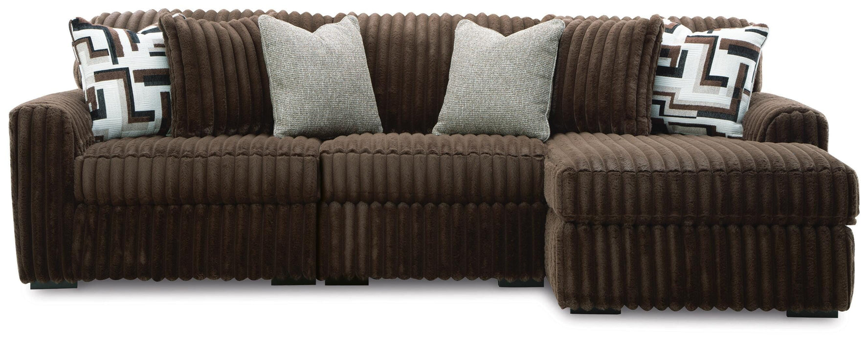 Midnight-Madness Sectional with Chaise - Dream Home Furniture & Mattress (Waite Park, MN)
