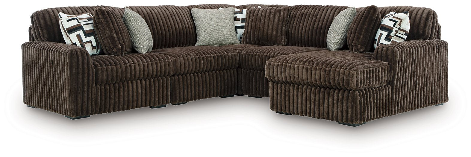 Midnight-Madness Sectional with Chaise - Dream Home Furniture & Mattress (Waite Park, MN)