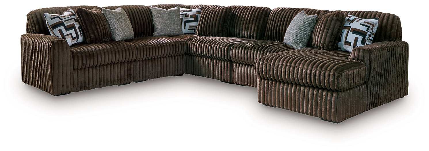 Midnight-Madness Sectional with Chaise - Dream Home Furniture & Mattress (Waite Park, MN)