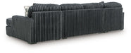 Midnight-Madness Double Chaise 3-Piece Sectional - Dream Home Furniture & Mattress (Waite Park, MN)