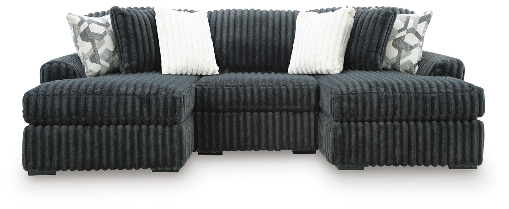 Midnight-Madness Sectional with Chaise - Dream Home Furniture & Mattress (Waite Park, MN)