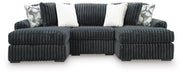 Midnight-Madness Sectional with Chaise - Dream Home Furniture & Mattress (Waite Park, MN)