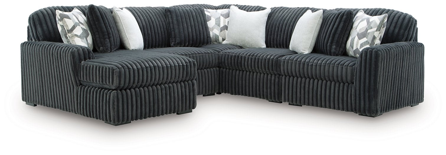 Midnight-Madness Sectional with Chaise - Dream Home Furniture & Mattress (Waite Park, MN)