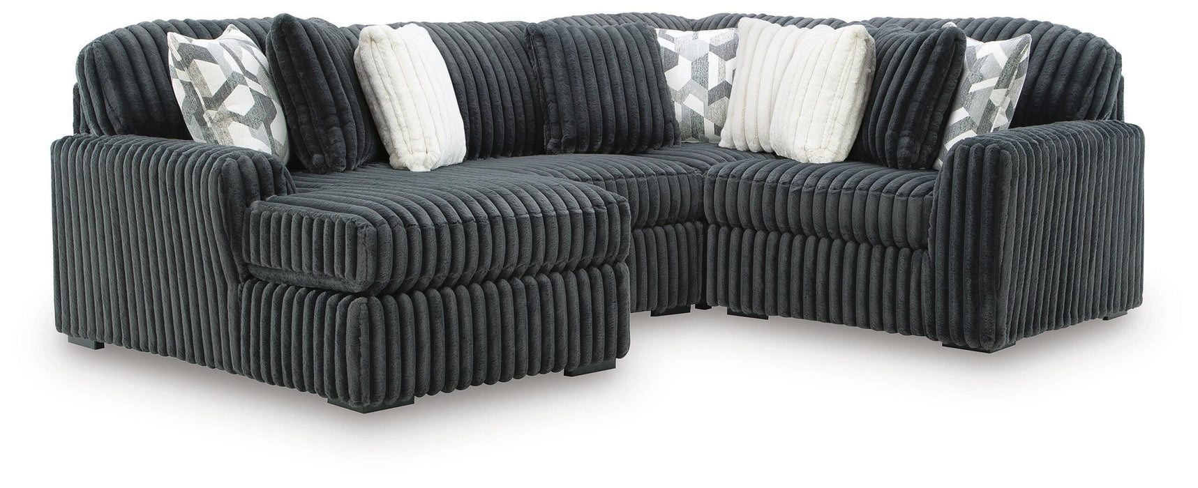 Midnight-Madness Sectional with Chaise - Dream Home Furniture & Mattress (Waite Park, MN)