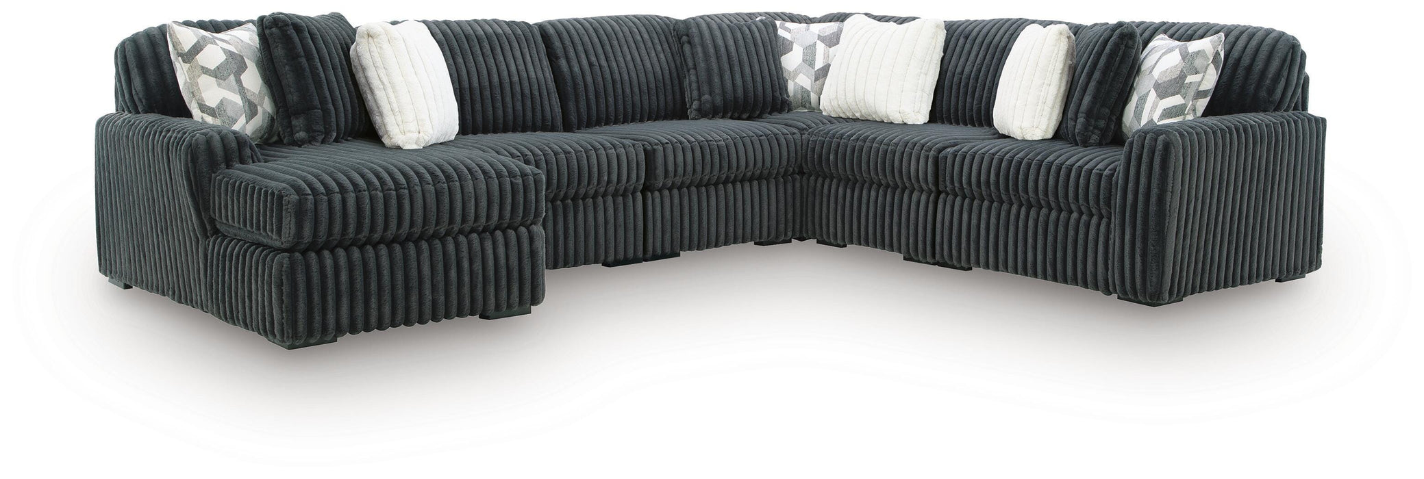 Midnight-Madness Sectional with Chaise - Dream Home Furniture & Mattress (Waite Park, MN)