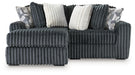 Midnight-Madness Sectional with Chaise - Dream Home Furniture & Mattress (Waite Park, MN)