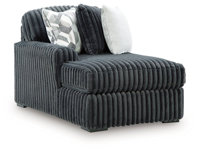 Midnight-Madness Double Chaise 3-Piece Sectional - Dream Home Furniture & Mattress (Waite Park, MN)