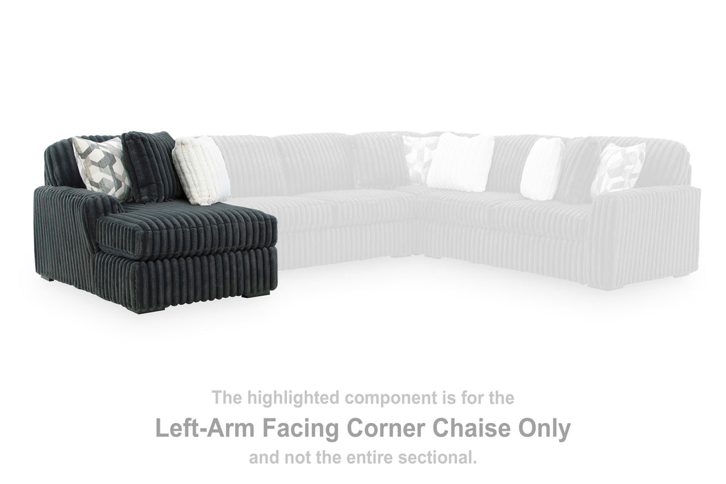 Midnight-Madness Sectional with Chaise - Dream Home Furniture & Mattress (Waite Park, MN)