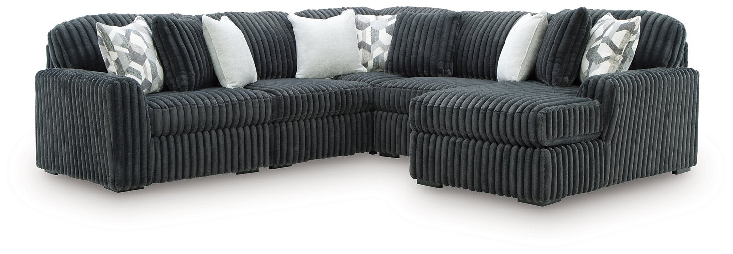 Midnight-Madness Sectional with Chaise - Dream Home Furniture & Mattress (Waite Park, MN)