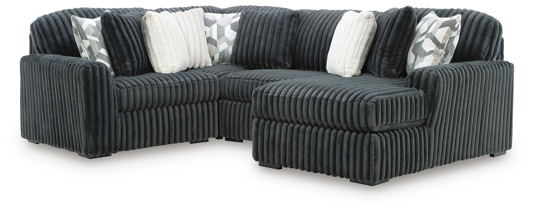 Midnight-Madness Sectional with Chaise - Dream Home Furniture & Mattress (Waite Park, MN)