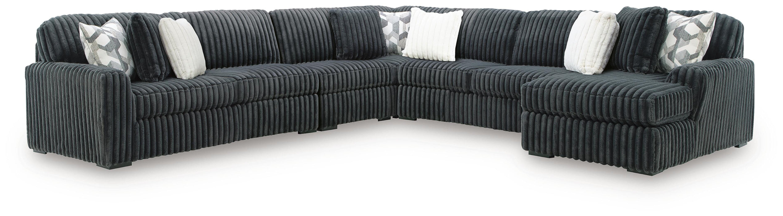 Midnight-Madness Sectional with Chaise - Dream Home Furniture & Mattress (Waite Park, MN)