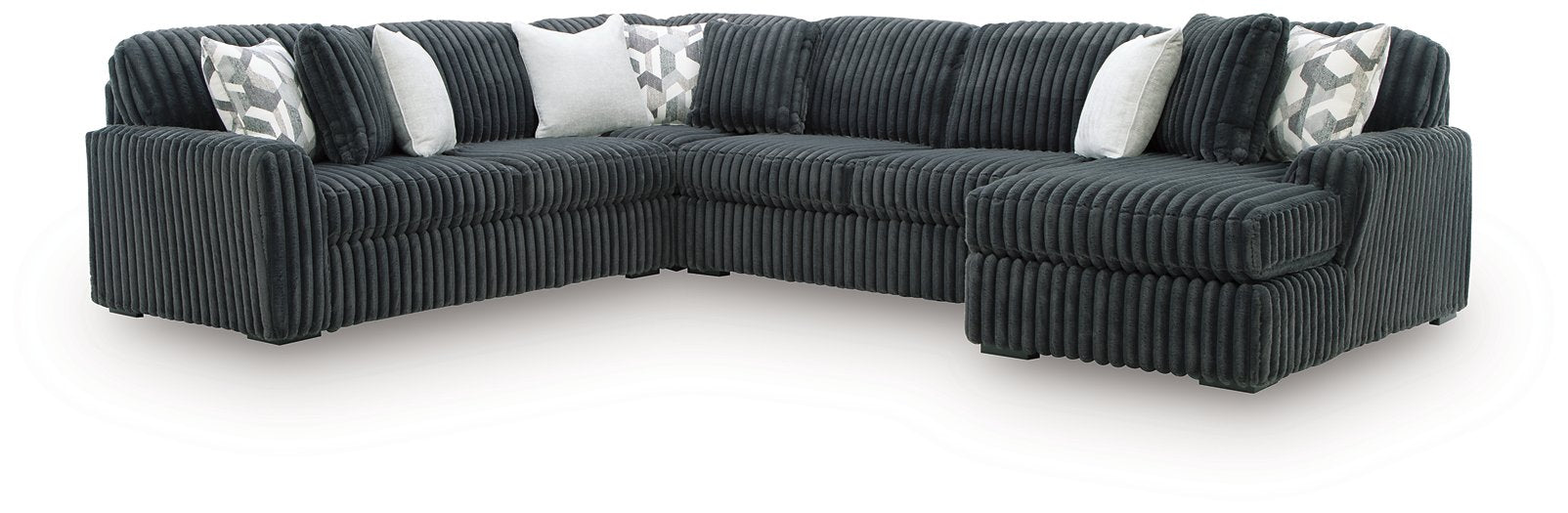 Midnight-Madness Sectional with Chaise - Dream Home Furniture & Mattress (Waite Park, MN)