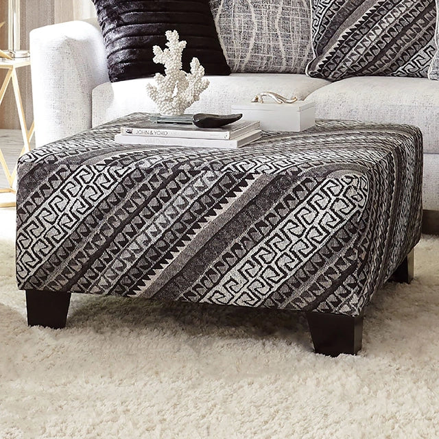 EIMEAR Ottoman, Off-white/Black - Dream Home Furniture & Mattress (Waite Park, MN)