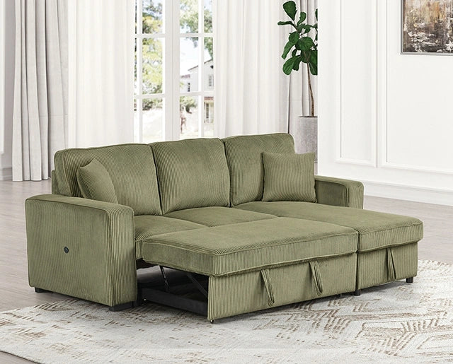 Yves Sectional Green - Dream Home Furniture & Mattress (Waite Park, MN)