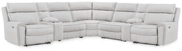Social Pointe Reclining Sectional with Storage Consoles - Dream Home Furniture & Mattress (Waite Park, MN)