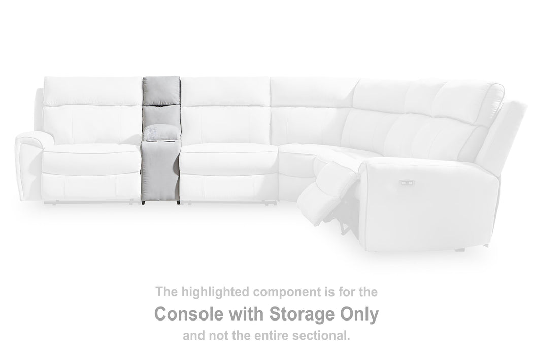 Social Pointe Reclining Sectional with Storage Consoles - Dream Home Furniture & Mattress (Waite Park, MN)