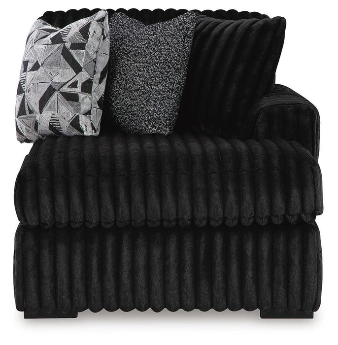 Midnight-Madness Sectional with Chaise - Dream Home Furniture & Mattress (Waite Park, MN)