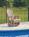 Hyland wave Outdoor Swivel Glider Chair - Dream Home Furniture & Mattress (Waite Park, MN)