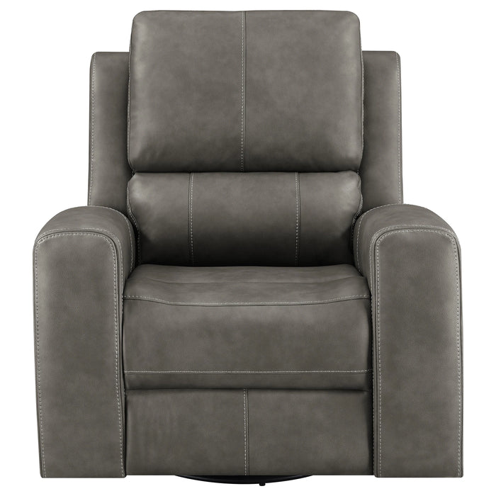 Brickston Triple Power Swivel Glider Recliner - Dream Home Furniture & Mattress (Waite Park, MN)