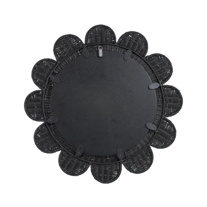 Coralie 33.4" Rattan Round Wall Mirror